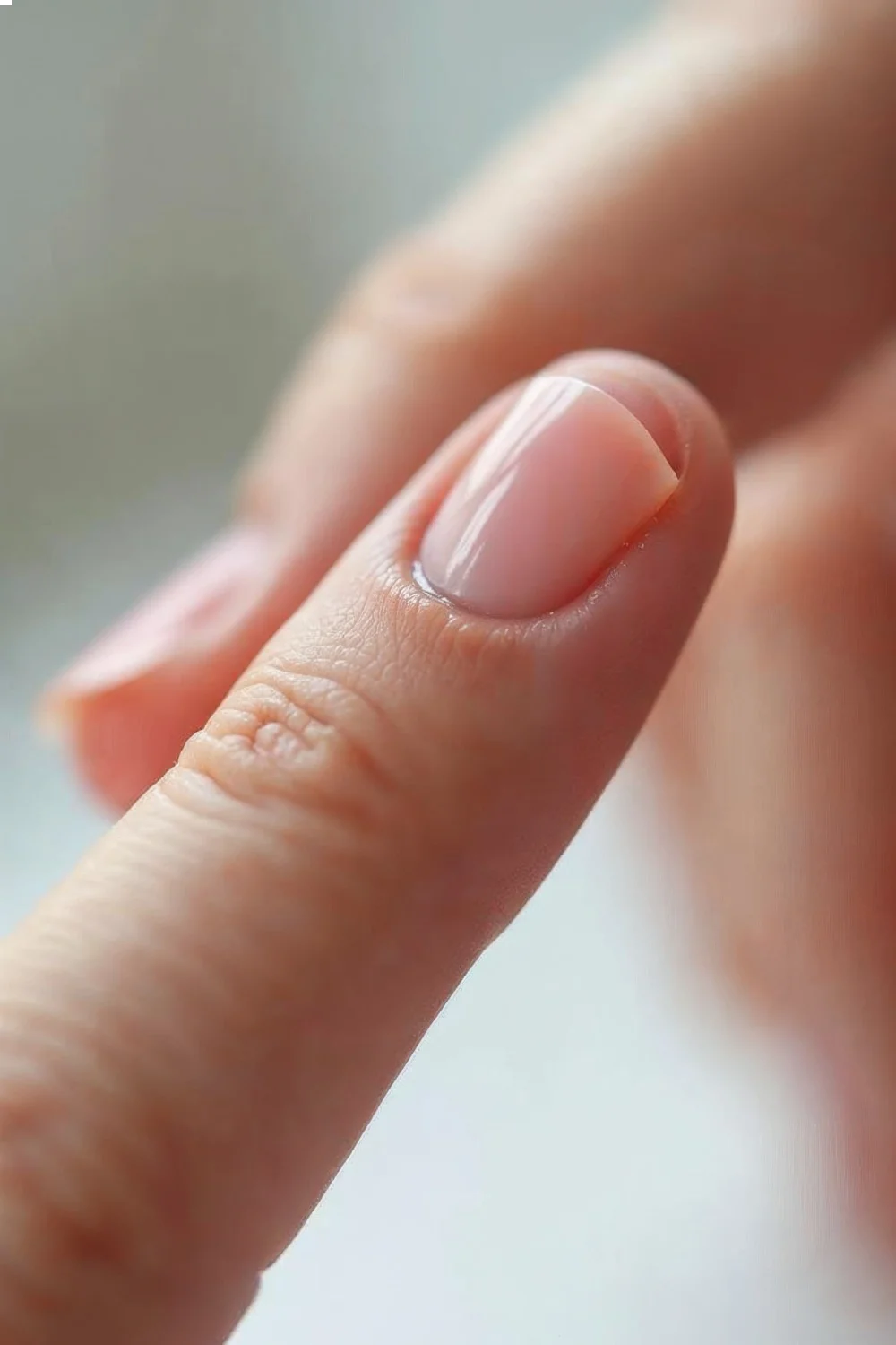 Before and after comparison of a nail repair showing a filled corner chip, smooth finish, and glossy top coat, how to fix bro