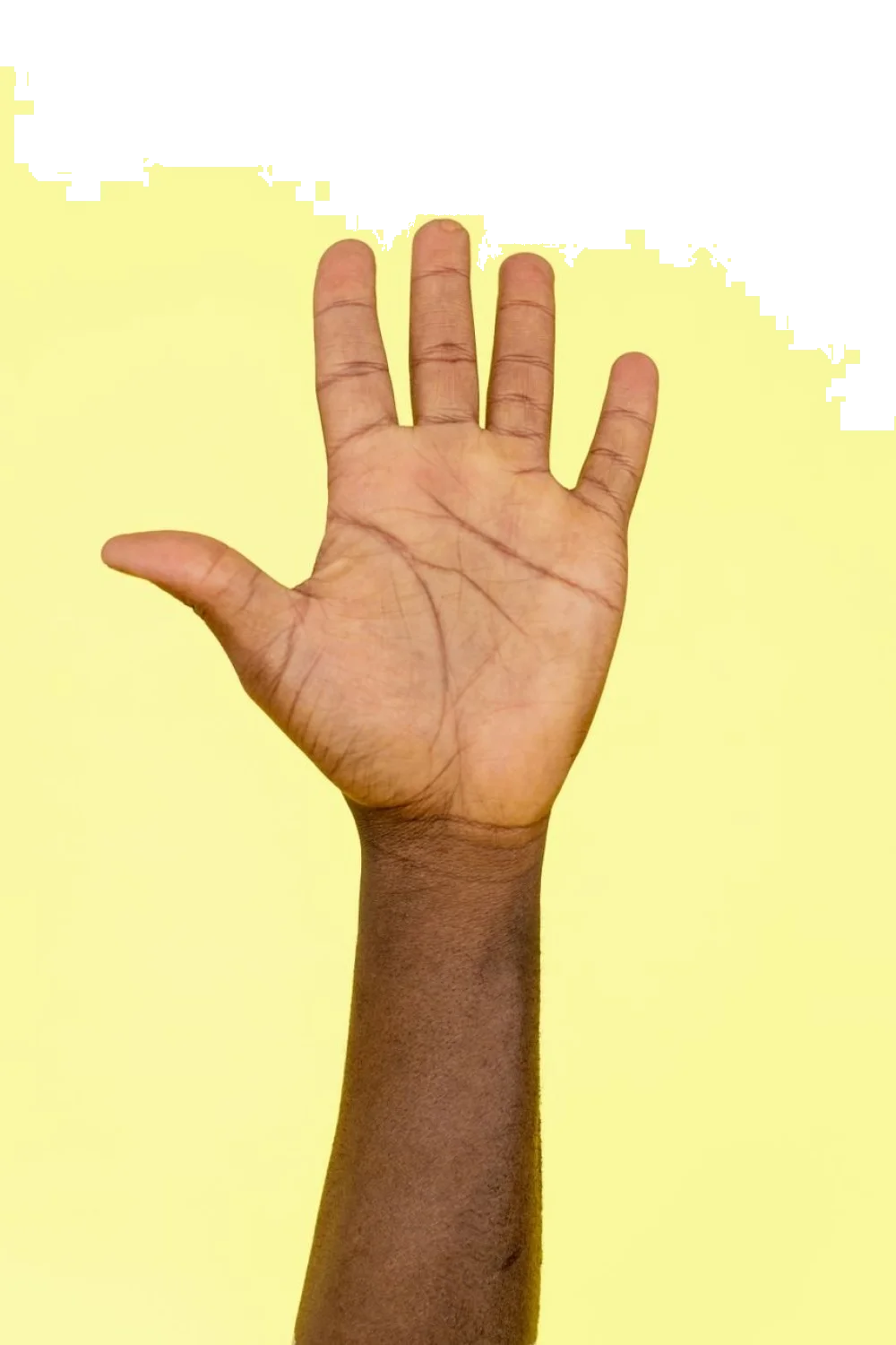 Flat hand displaying five tropical fruit nail designs in bright colors under natural sunlight