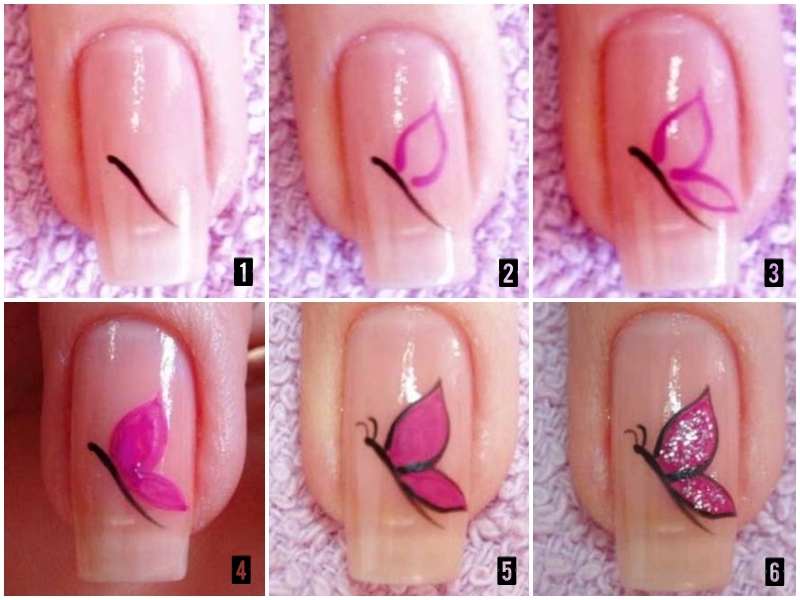 Butterfly Nail Art Tutorial for Beginners - wide 4