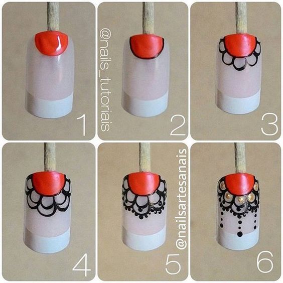 DIY Lace Nail 3