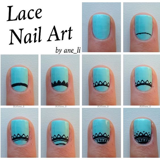 DIY Lace Nail 4