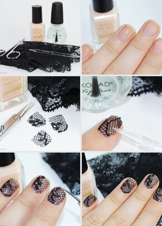 DIY Lace Nail 6