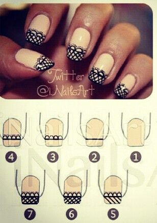 DIY Lace Nail 7