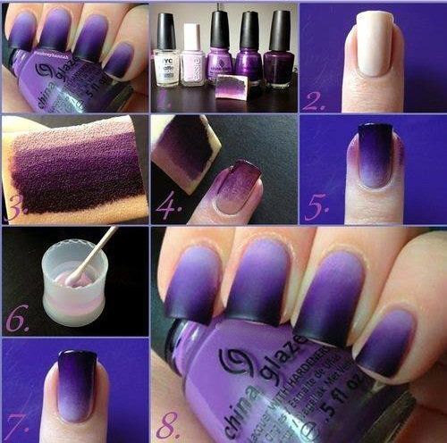 DIY ombre nails 1