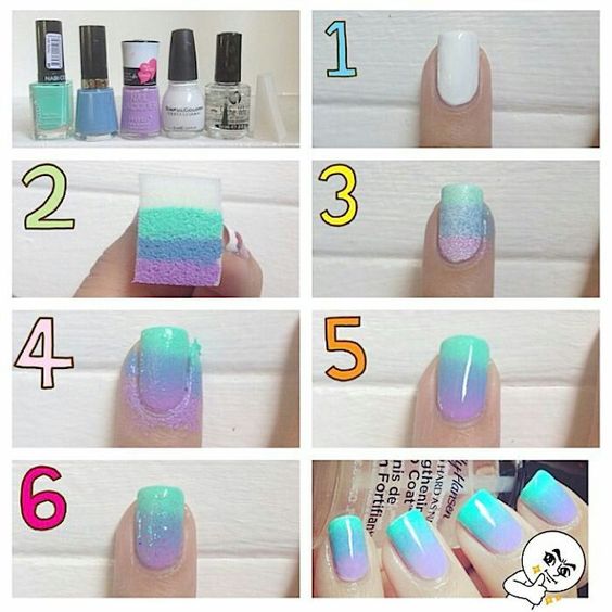 DIY ombre nails