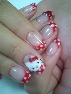 Hello Kitty Stiletto Nail Art