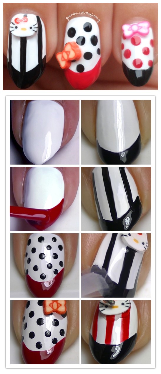 How-To-Do-Cute-Hello-Kitty-Stiletto-Nail-Art-Manicure-DIY-Tutorial-2