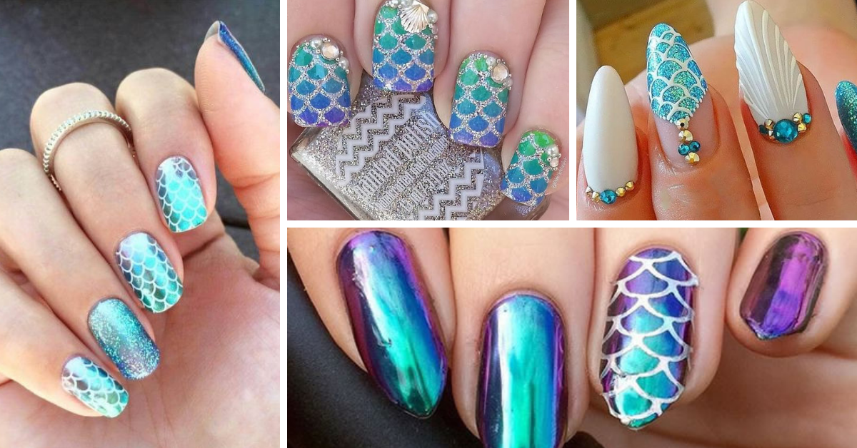 Mermaid Decorated Nails