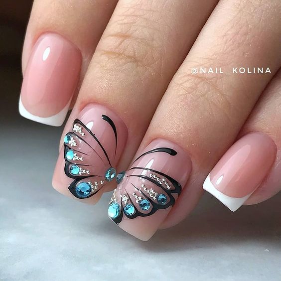Nails Decorated Butterflies 2