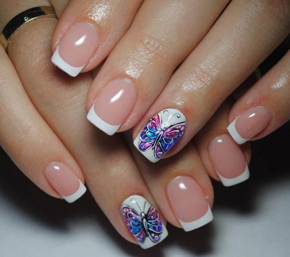 Nails Decorated Butterflies 3