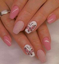 Nails Decorated Butterflies 6