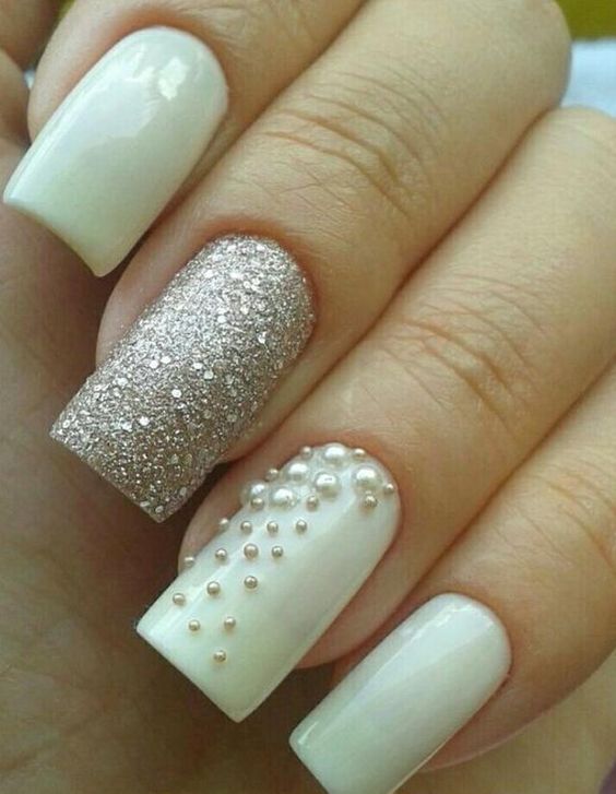 Nails decorated brides 10