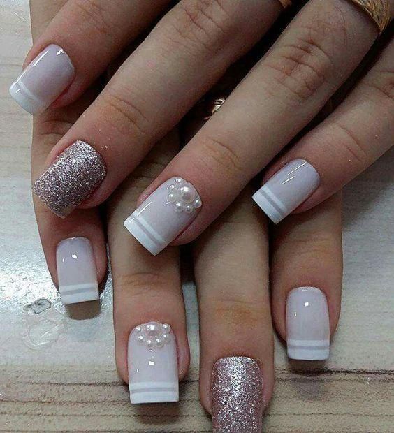Nails decorated brides 12