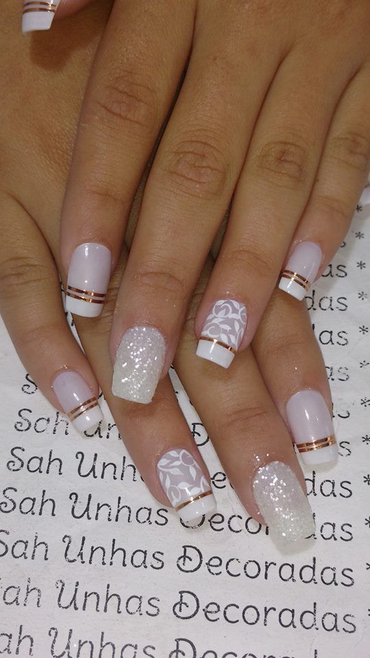 Nails decorated brides 7