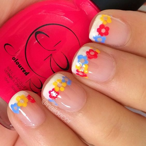 Nails floral print 1