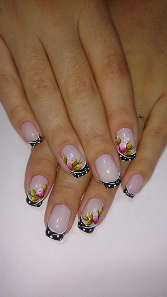 Nails floral print 3