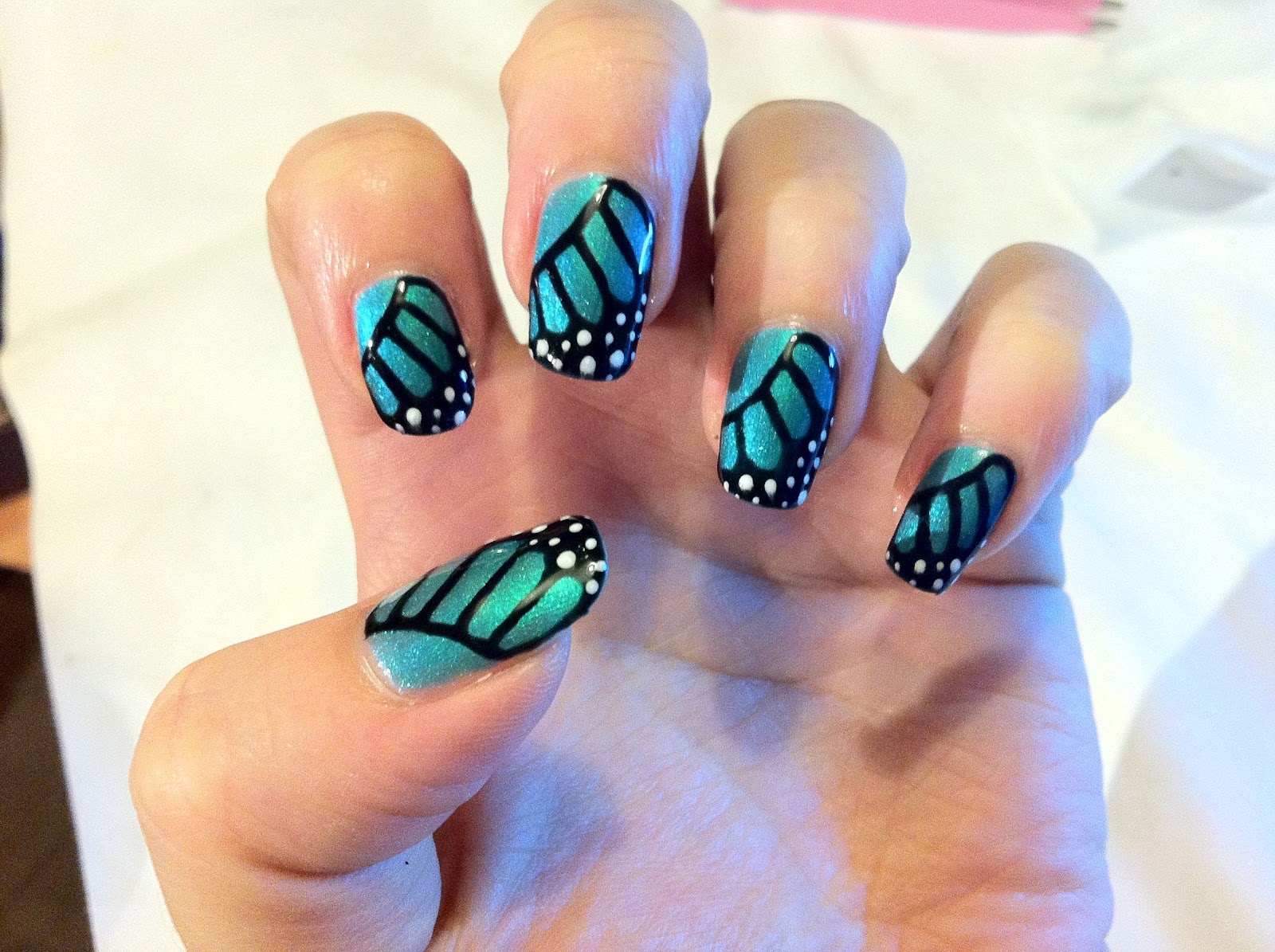 2. Summer Butterfly Nail Designs - wide 7