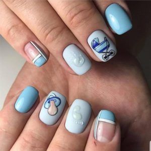 baby shower nails ideas 6