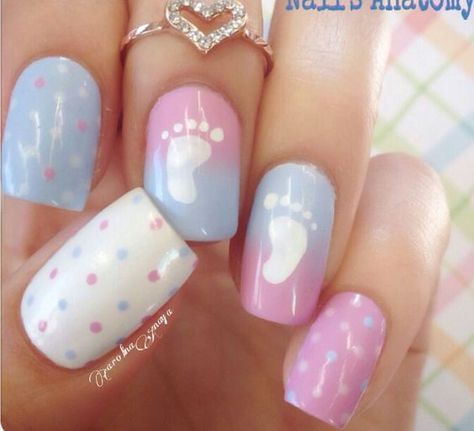 baby shower nails ideas