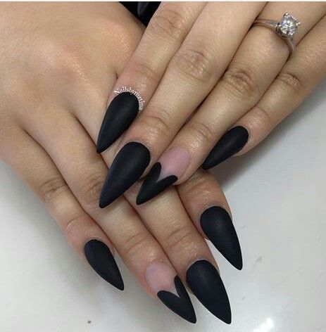 black decorated nails 12