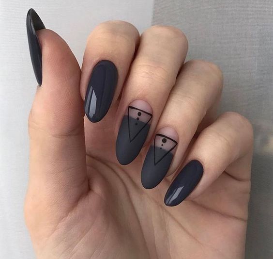 black decorated nails 13