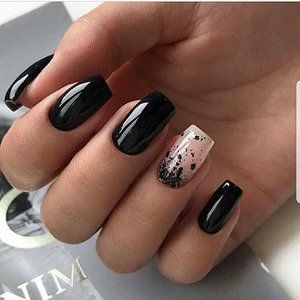 black decorated nails 22