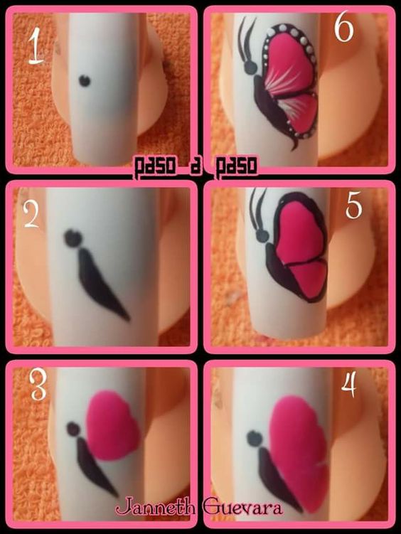 butterfly nail tutorial 1