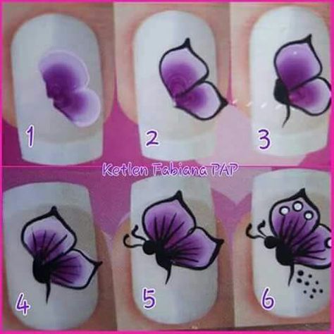 butterfly nail tutorial 3