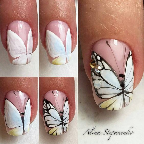 butterfly nail tutorial 5