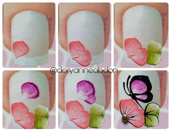 butterfly nail tutorial 8