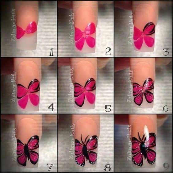 butterfly nail tutorial