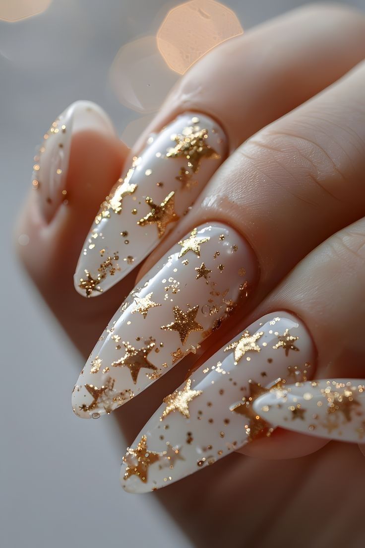 celestial decorated nails 4