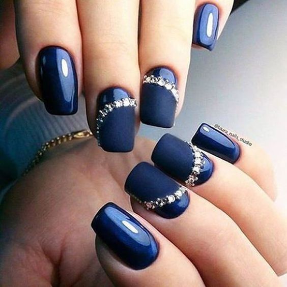 decorated nail ideas blue 1