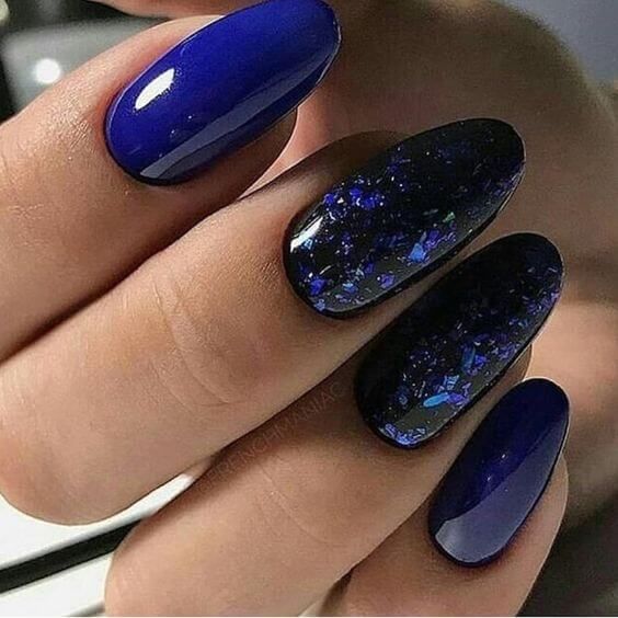 decorated nail ideas blue 12