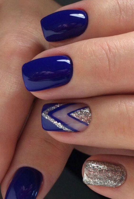 decorated nail ideas blue 2