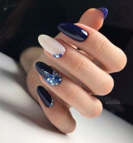 decorated nail ideas blue 7