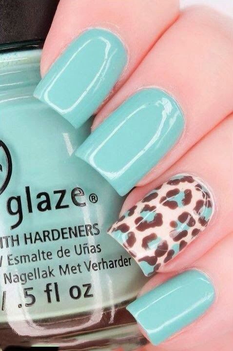 decorated nails animal print 5