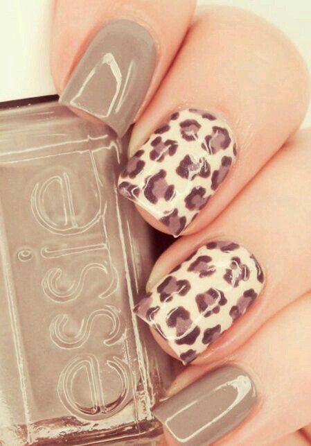 decorated nails animal print 6