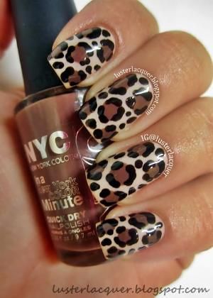 decorated nails animal print 7