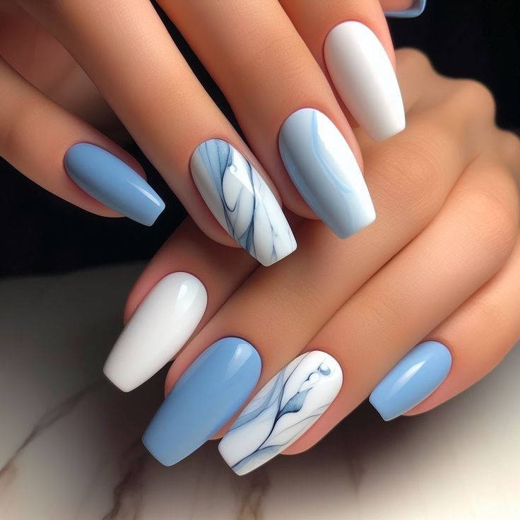 delicate blue nails 2