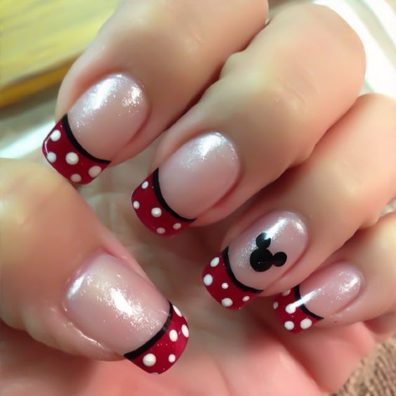 minnie mouse nails ideas