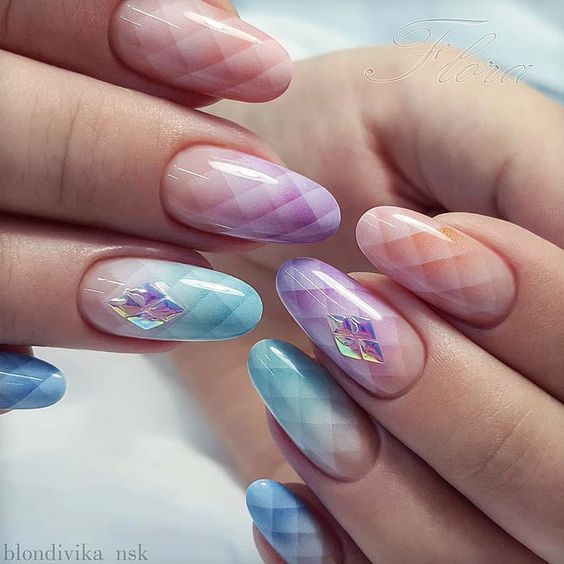 mosaic nails ideas 10