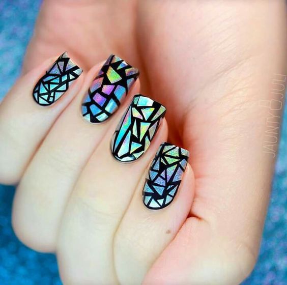 mosaic nails ideas 3