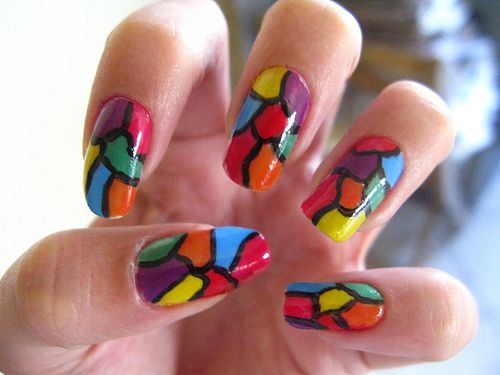 mosaic nails ideas 7