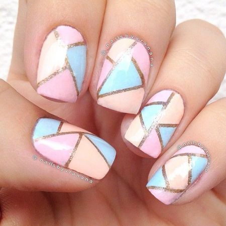 mosaic nails ideas 8