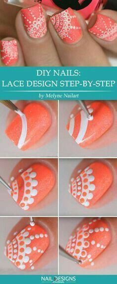 nails decorated laces 1