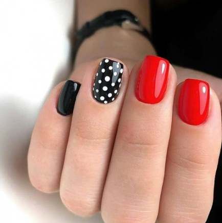 polka dot nail ideas 17