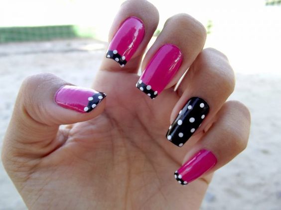 polka dot nail ideas 7