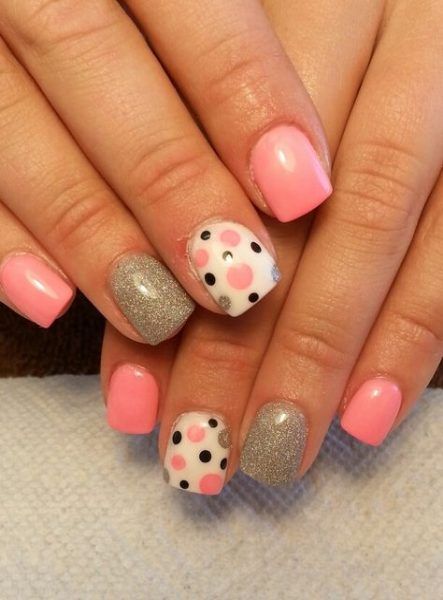 25+ Polka Dot Nails Ideias