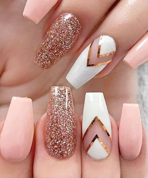 striped nail art using tape